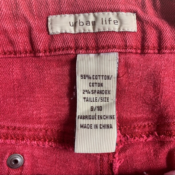 Urban Life classic red jean shorts - Picture 4 of 13